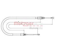 Cavo freno a mano posteriore Sx 10.6224 METZGER per PEUGEOT 407 407 SW 407 Coupé