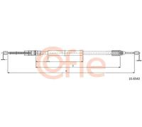 Cavo freno a mano posteriore Sx 10.6543 COFLE per RENAULT TWINGO I TWINGO II