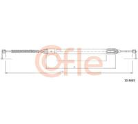 Cavo freno a mano posteriore Sx 10.6683 COFLE per RENAULT MEGANE I Grandtour