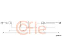 Cavo freno a mano posteriore Sx 10.6687 COFLE per RENAULT SCÉNIC II