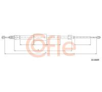 Cavo freno a mano posteriore Sx 10.6689 COFLE per RENAULT MEGANE II Tre volumi