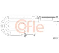 Cavo freno a mano posteriore Sx 10.6894 COFLE per DACIA DUSTER