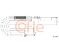 Cavo freno a mano posteriore Sx 10.6895 COFLE per DACIA DUSTER