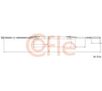 Cavo freno a mano posteriore Sx 10.7131 COFLE per SEAT VW