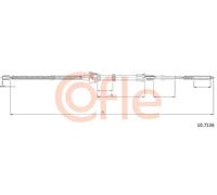 Cavo freno a mano posteriore Sx 10.7136 COFLE per SEAT VW
