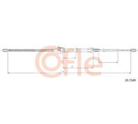 Cavo freno a mano posteriore Sx 10.7140 COFLE per SEAT VW