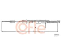 Cavo freno a mano posteriore Sx 10.7401 COFLE per VW SEAT
