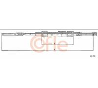 Cavo freno a mano posteriore Sx 10.748 COFLE per VW PASSAT B3/B4