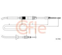 Cavo freno a mano posteriore Sx 10.7484 COFLE per VW PASSAT B5 PASSAT B5 Variant