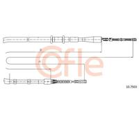 Cavo freno a mano posteriore Sx 10.7503 COFLE per AUDI 80 B4 Tre volumi