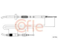 Cavo freno a mano posteriore Sx 10.7531 COFLE per AUDI A4 B5 A4 B5 Avant A4 B6