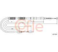 Cavo freno a mano posteriore Sx 10.7533 COFLE per AUDI A4 B6 A4 B6 Avant