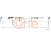 Cavo freno a mano posteriore Sx 10.7562 COFLE per AUDI TT TT Roadster