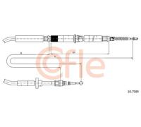 Cavo freno a mano posteriore Sx 10.7589 COFLE per AUDI A6 C5 A6 C5 Avant
