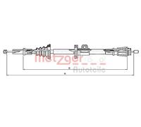 Cavo freno a mano posteriore Sx 10.8061 METZGER per VOLVO 850 850 Familiare S70