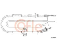 Cavo freno a mano posteriore Sx 10.8065 COFLE per VOLVO S80 I S60 I