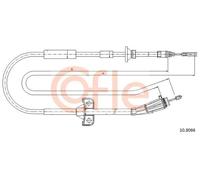 Cavo freno a mano posteriore Sx 10.8066 COFLE per VOLVO V70 II