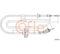 Cavo freno a mano posteriore Sx 10.8186 COFLE per VOLVO S60 I S60 II