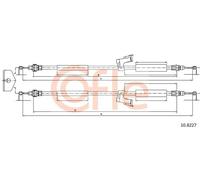 Cavo freno a mano posteriore Sx 10.8227 COFLE per VOLVO C70 II Cabriolet V50 C30
