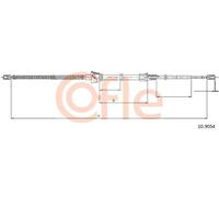 Cavo freno a mano posteriore Sx 10.9054 COFLE per SKODA OCTAVIA I