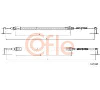 Cavo freno a mano posteriore Sx 10.9337 COFLE per SMART FORTWO Coupé