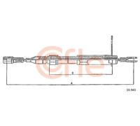 Cavo freno a mano posteriore Sx 10.943 COFLE per MERCEDES-BENZ 190 CLASSE E