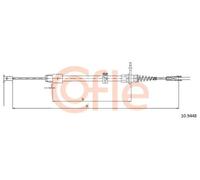 Cavo freno a mano posteriore Sx 10.9448 COFLE per MERCEDES-BENZ CLS CLASSE E