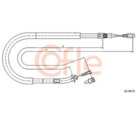 Cavo freno a mano posteriore Sx 10.9873 COFLE per MERCEDES-BENZ VW