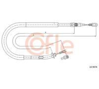Cavo freno a mano posteriore Sx 10.9874 COFLE per MERCEDES-BENZ