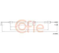 Cavo freno a mano posteriore Sx 10.9890 COFLE per MERCEDES-BENZ VW