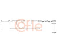 Cavo freno a mano posteriore Sx 10.9892 COFLE per VW MERCEDES-BENZ