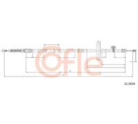 Cavo freno a mano posteriore Sx 11.5824 COFLE per OPEL CHEVROLET
