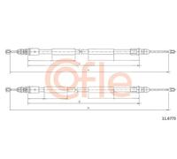 Cavo freno a mano posteriore Sx 11.6773 COFLE per RENAULT ESPACE III AVANTIME