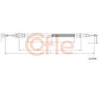 Cavo freno a mano posteriore Sx 12.0744 COFLE per CITROËN LANCIA FIAT PEUGEOT