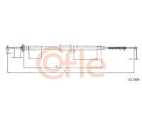 Cavo freno a mano posteriore Sx 12.1500 COFLE per LANCIA YPSILON