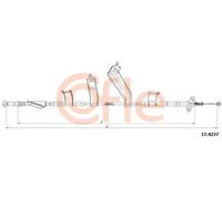 Cavo freno a mano posteriore Sx 17.4237 COFLE per HONDA CR-V III