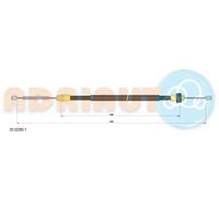 Cavo freno a mano posteriore Sx 35.0200.1 ADRIAUTO per PEUGEOT 206 Hatchback