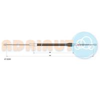 Cavo freno a mano posteriore Sx 47.0209 ADRIAUTO per SKODA OCTAVIA I