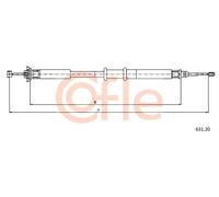 Cavo freno a mano posteriore Sx 631.20 COFLE per FIAT PUNTO GRANDE PUNTO