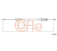Cavo freno a mano posteriore Sx Freno a disco 10.6854 COFLE per RENAULT OPEL