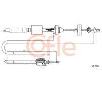 Cavo frizione 10.2843 COFLE per RENAULT NISSAN