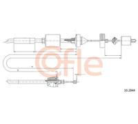 Cavo frizione 10.2844 COFLE per NISSAN RENAULT