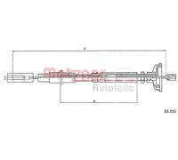 Cavo frizione 10.315 METZGER per VW GOLF I Cabriolet GOLF I JETTA I CADDY I