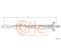 Cavo frizione 10.317 COFLE per VW SCIROCCO