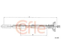 Cavo frizione 10.340 COFLE per VW GOLF II JETTA II