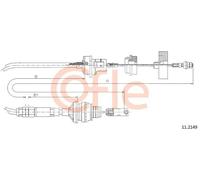 Cavo frizione 11.2149 COFLE per PEUGEOT CITROËN