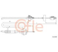Cavo frizione 11.2153 COFLE per CITROËN XSARA XSARA Break XSARA Coupé
