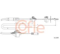 Cavo frizione 11.2195 COFLE per CITROËN PEUGEOT
