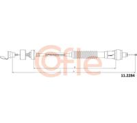 Cavo frizione 11.2284 COFLE per CITROËN XSARA XSARA Break XSARA Coupé