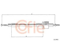 Cavo frizione 11.2431 COFLE per FORD SIERRA II Hatchback SIERRA II